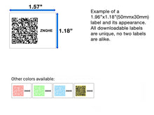 Load image into Gallery viewer, Downloadable ToteScan® labels - Single sheet labels for thermal/label printers (various sizes/colors)