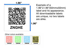 Load image into Gallery viewer, Downloadable ToteScan® labels - Single sheet labels for thermal/label printers (various sizes/colors)