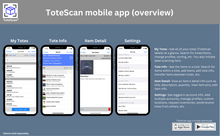 Load image into Gallery viewer, ToteScan® Intelligent QR Labels for organizing & Storage (48 labels, 1.5"x1.5) (black&white or multicolor/color options)