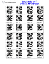 Load image into Gallery viewer, (Bulk Sheets) ToteScan® Heavy Duty (HD - tough labels) Intelligent QR Labels Bulk Sheets (no packaging) (24 labels/sheet 1.5"x1.5)