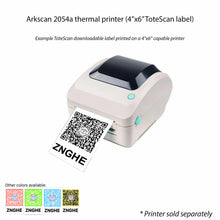 Load image into Gallery viewer, Downloadable ToteScan® labels - Single sheet labels for thermal/label printers (various sizes/colors)
