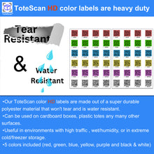 Load image into Gallery viewer, ToteScan HD Color (Heavy Duty) Intelligent QR Labels for Organization/Moving/Storage (48 Unique Labels, 1.5&quot;x1.5&quot;)
