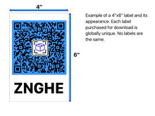 Load image into Gallery viewer, Downloadable ToteScan® labels - Extra Large (4&quot;x6&quot; label)
